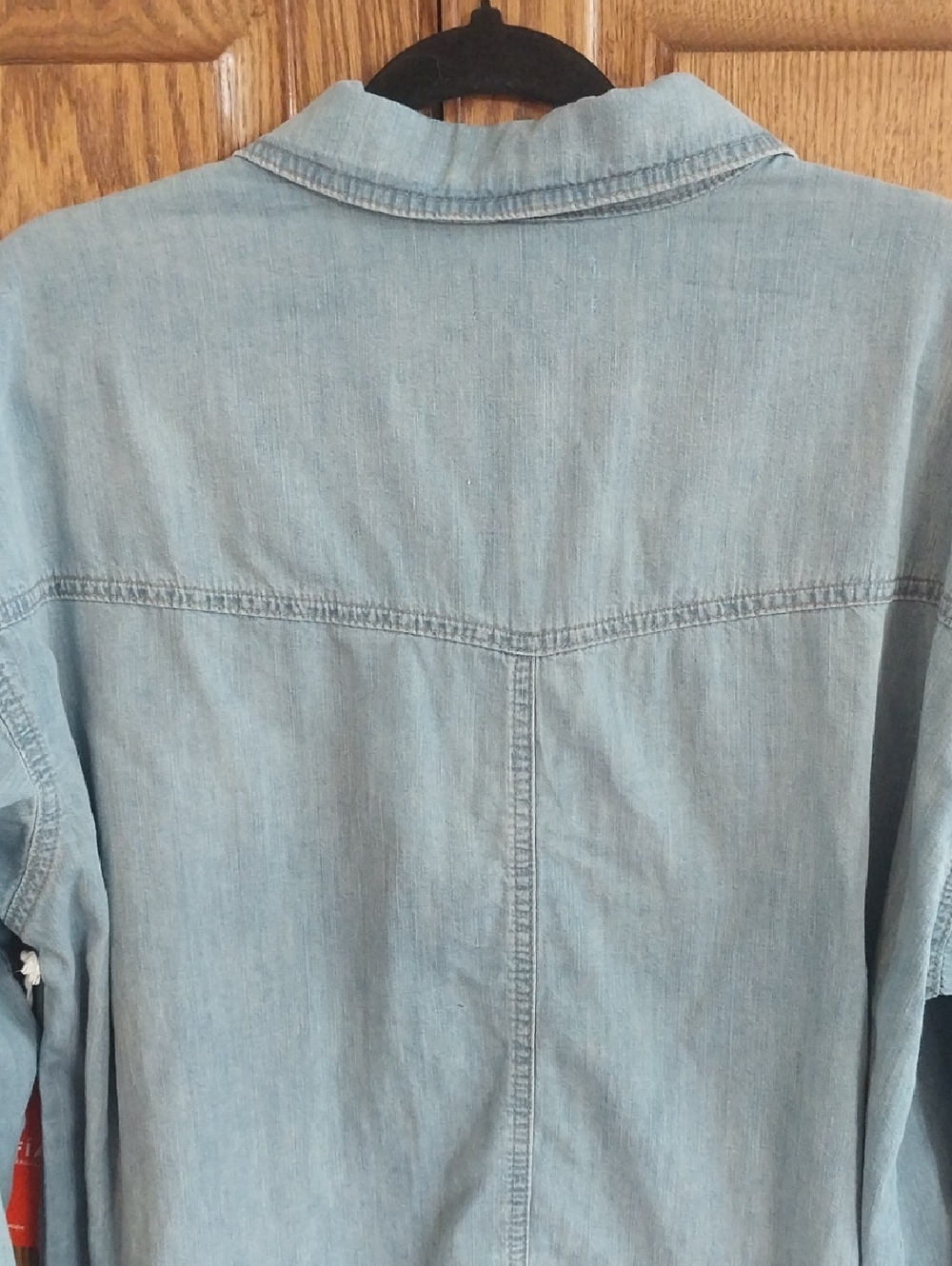 Sofia Vergara NWT Women's Size Large 12/14 Oversized Boyfriend Shirt Med Wash - Picture 10 of 13